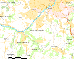 Map commune FR insee code 87048